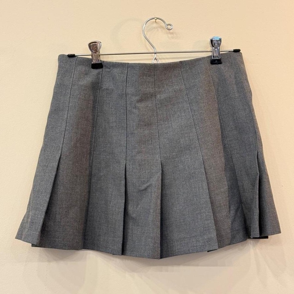 Zara Gray Pleated Skirt - Women's Circle Skater
